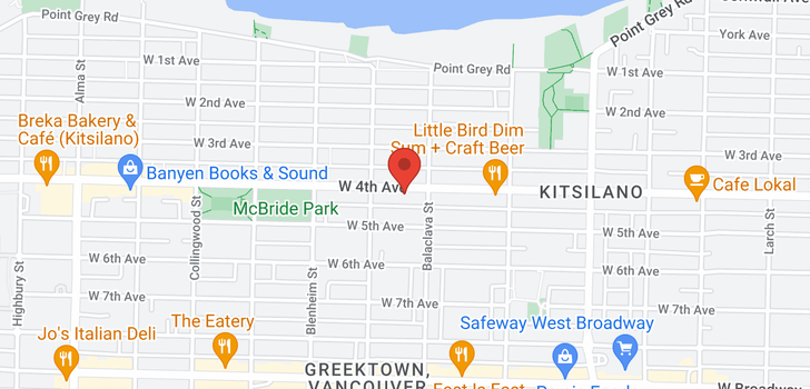 map of 5 3140 W 4TH AVENUE